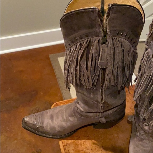 Tony Lama fringe cowboy boots - Picture 2 of 8